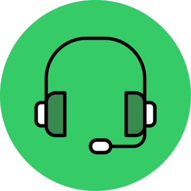 Kulaklık. Web simgesi basit illüstrasyon