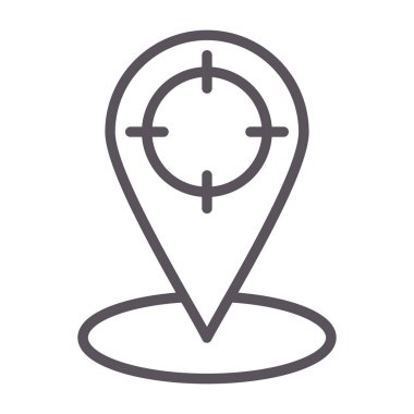 gps pin konum simgesi ana hat biçiminde