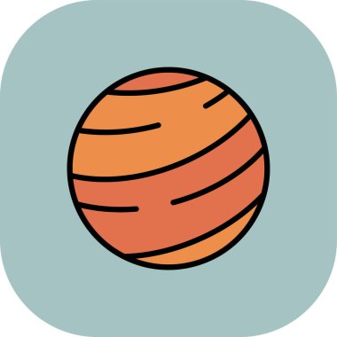 Gezegen ikonu vektör illüstrasyonu