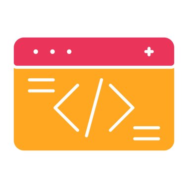 Simge vektör illüstrasyonu kodlanıyor