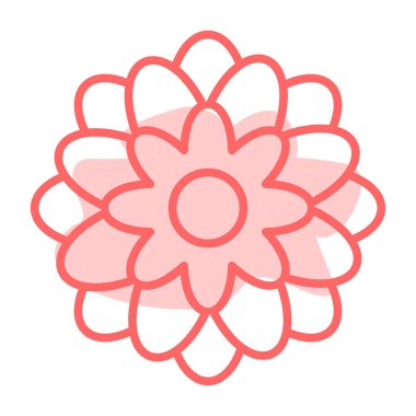 Beyaz arka plan üzerinde çiçek şeffaf işareti izole simge vektör çiçek