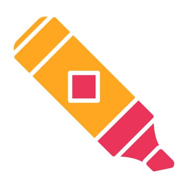 Kalem ve silgi simgesi, vektör illüstrasyonu