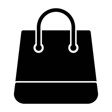 Alışveriş poşeti simgesi, basit vektör tasarımı