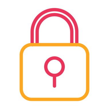 asma kilit ikon vektör çizimi