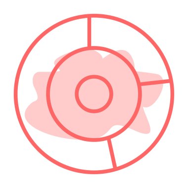 hedef simgesi. ince daire tasarımı. vektör illüstrasyonu.