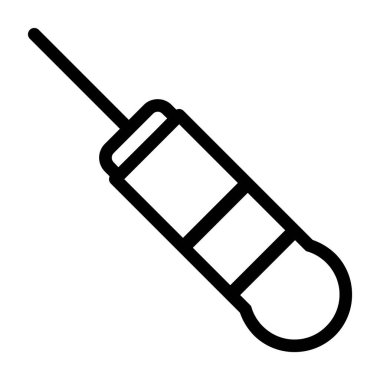 Termometre simgesi. Taslak çizimi. Web ve tasarım için termometre vektör sembolü