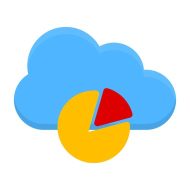 Bulut hesaplama teknolojisi ikon vektör çizim grafik tasarımı