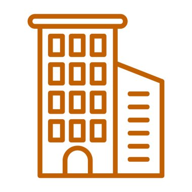 Bina. Web simgesi basit illüstrasyon