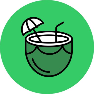 Kokteyl. Web simgesi basit illüstrasyon