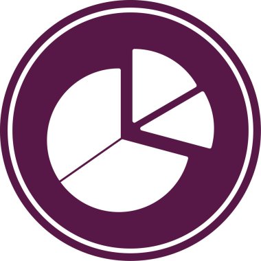 Bir pasta grafiği simgesinin vektör çizimi