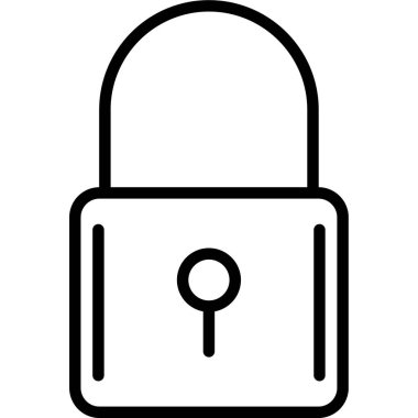 kilit simgesi, vektör illüstrasyonu