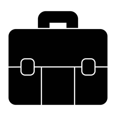 Bavul simgesi. Ağ için basit bir bagaj vektör simgesi çizimi