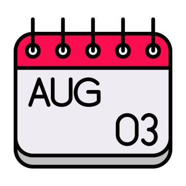 Düz tasarım takvim simgesi.