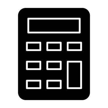 hesap makinesi web simgesi, vektör illüstrasyonu