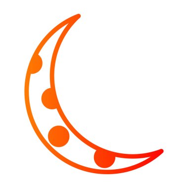 Ay ikonu vektör illüstrasyonu