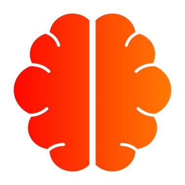 beyin ikonu vektör illüstrasyonu