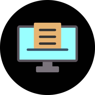 Bilgisayar. Web simgesi basit illüstrasyon