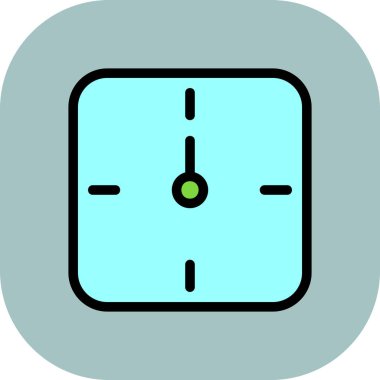 Saat Simgesi Soyut Arkaplanda İzole Edildi