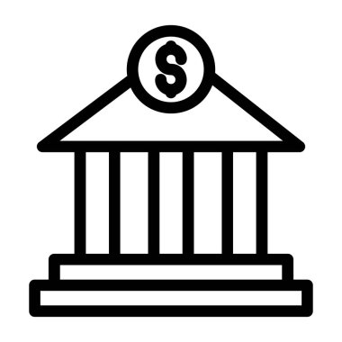 Banka web simgesi, vektör çizim