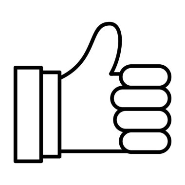 başparmak yukarı simgesi, basit satır tasarımı