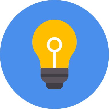 Düz biçimli bir fikir ampul simgesi