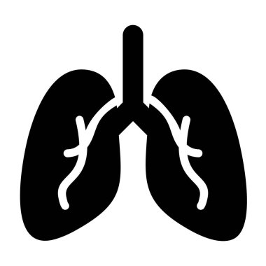 Akciğer simge vektör çizim
