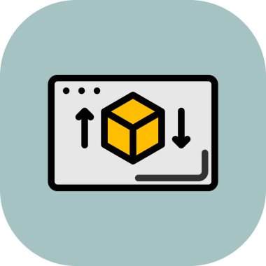 kutu simgesi, taslak biçimi, vektör illüstrasyonu