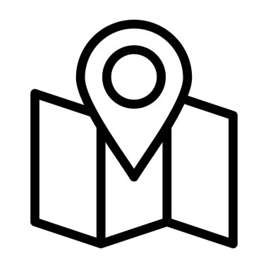 Vektör konumu simge illüstrasyonu