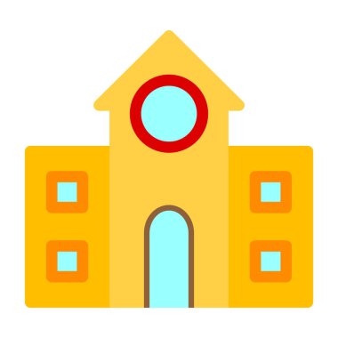 okul web simgesi, vektör çizim