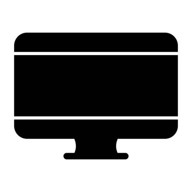 Modern b 'nin vektör illüstrasyonu televizyonun ikonundan yoksun