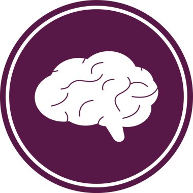 beyin ikonu vektör illüstrasyonu