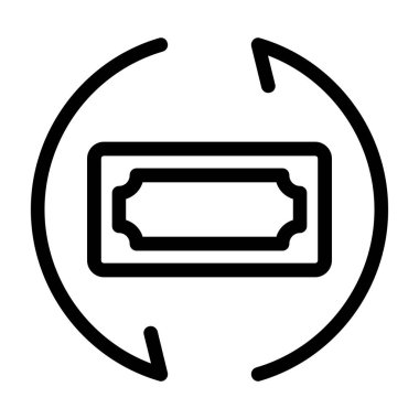 Nakit para ikonu ana hat vektörü. Nakit. Bozuk para