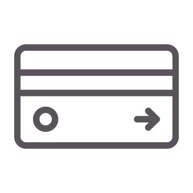 Kredi kartı düz vektör simgesi