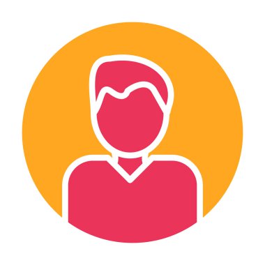 Adamım. Web simgesi basit illüstrasyon