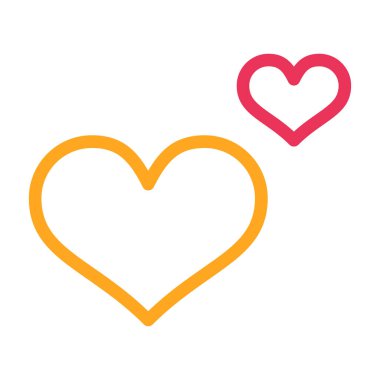 Kalp ikonu vektör illüstrasyonu