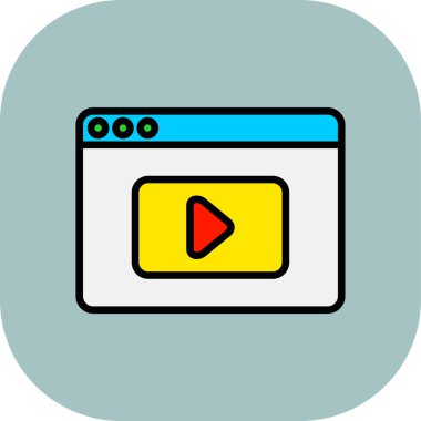 video oynatıcı vektör illüstrasyonu