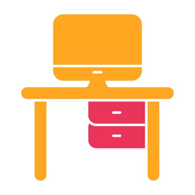 Mobilya. Web simgesi basit illüstrasyon