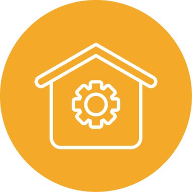 Ev Vektörü Kabartma Simgesi Tasarımı