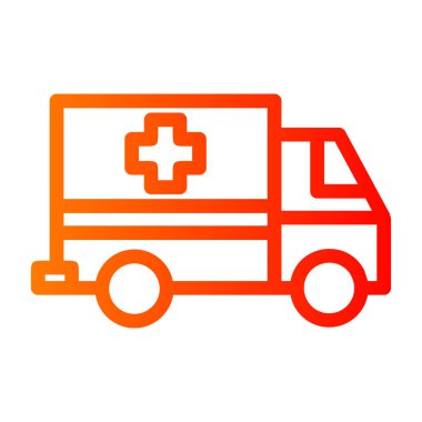 ambulans simgesi vektör illüstrasyonu