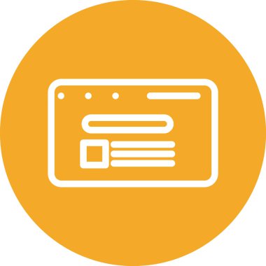 tarayıcı simgesi, vektör illüstrasyonu