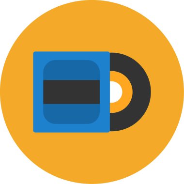 CD mi? Web simgesi basit illüstrasyon