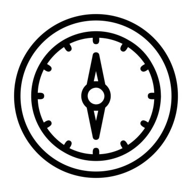 pusula düz vektör simgesi