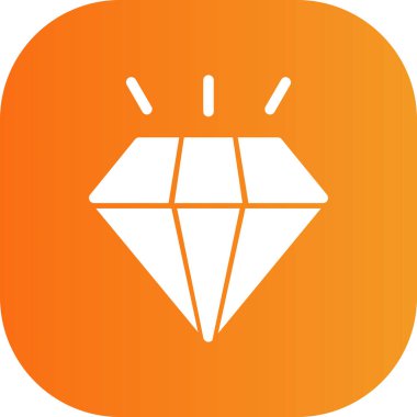 Elmas. Web simgesi basit illüstrasyon