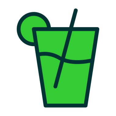 Kokteyl ikonu vektörü. özet çizimi