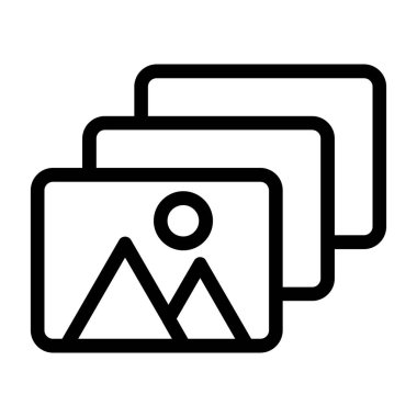 fotoğraf albümü simgesi vektör resimleme ana hatlı fotoğraf