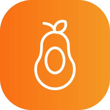 Avokado web simgesi, vektör illüstrasyonu