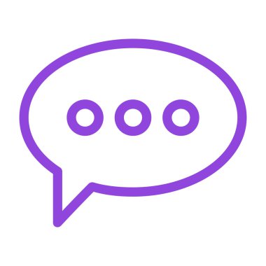 Sohbet ileti balonu vektör illüstrasyonu