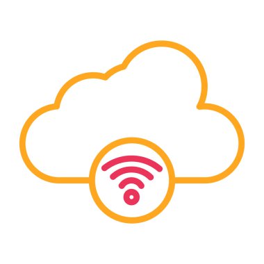 WiFi bulut vektör simgesi
