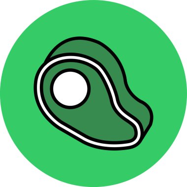 Mantar ikonu. Vektör İllüstrasyonu