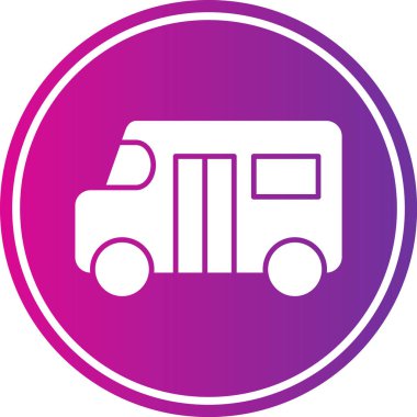 Bir kamyon simgesinin vektör çizimi